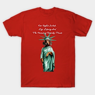 Dachshund Statue Of Liberty #1 T-Shirt